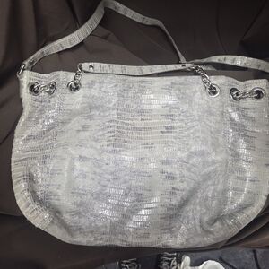 Michael Kors Shimmering Silver Shoulder Bag